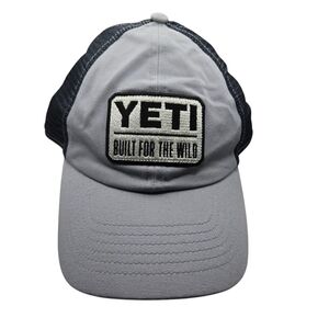YETI Built For The Wild Pro Retro Mesh Snapback Hat Gray & Navy Blue